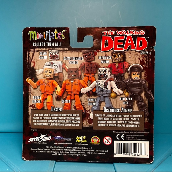 The Walking Dead Minimates - Series 3 - Dexter and Dreadlock Zombie - Picture 2 of 4